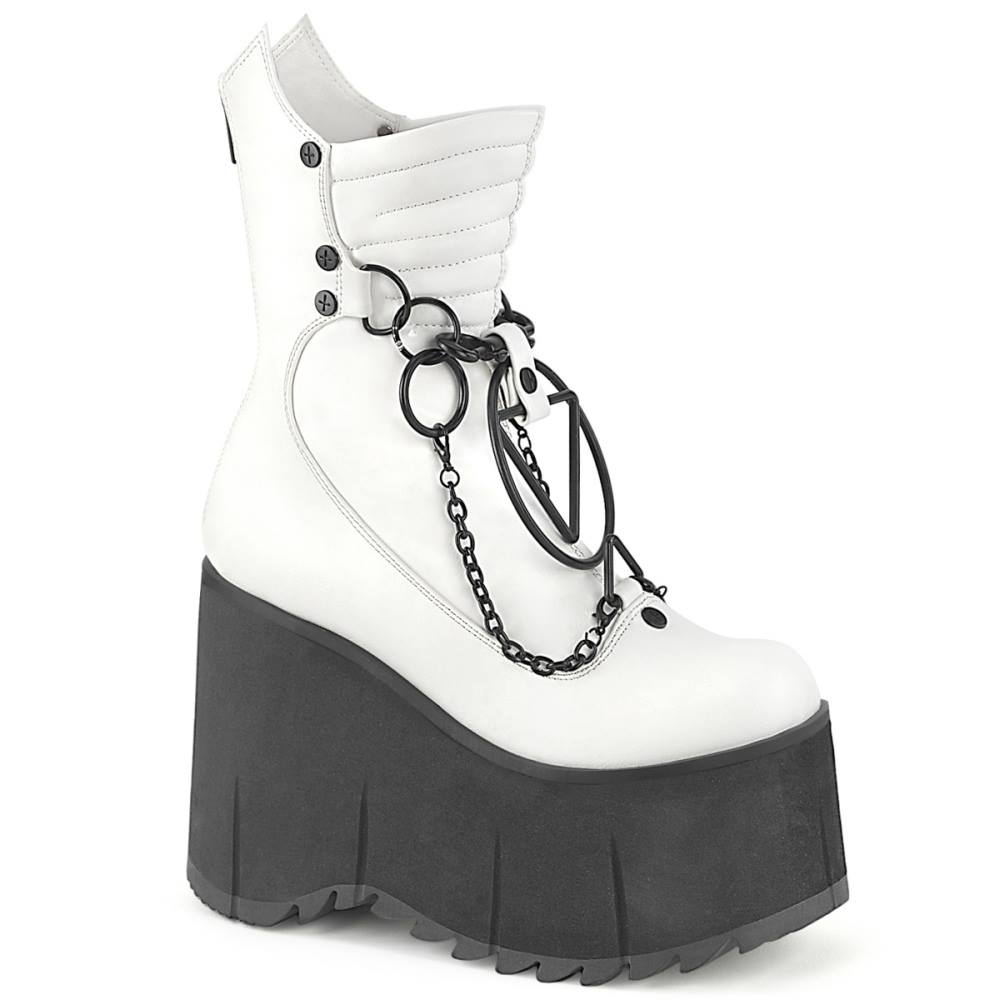 DemoniaCult - KERA130 Bottes de plateforme - Blanc/Noir Product image